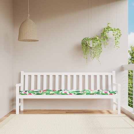 Tuinbankkussen 200x50x7 cm stof meerkleurig 1