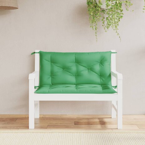 Tuinbankkussens 2 st 100x50x7 cm oxford stof groen 1