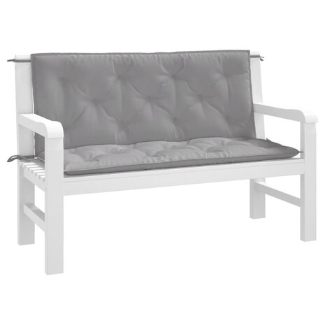Tuinbankkussens 2 st 120x50x7 cm oxford stof grijs 3