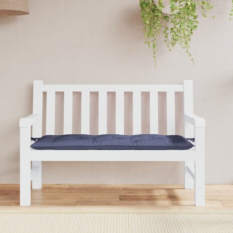 Tuinbankkussen 120x50x7 cm oxford stof marineblauw 1