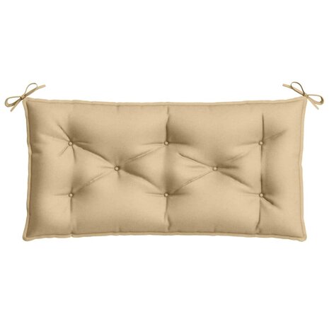 Tuinbankkussen 100x50x7 cm stof gemêleerd beige 4