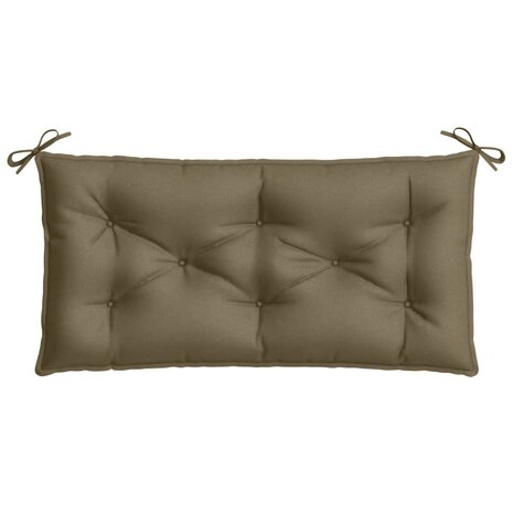 Tuinbankkussen 100x50x7 cm stof gemêleerd taupe 4