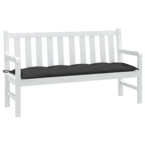 Tuinbankkussen 150x50x7 cm stof gemêleerd antracietkleurig 1