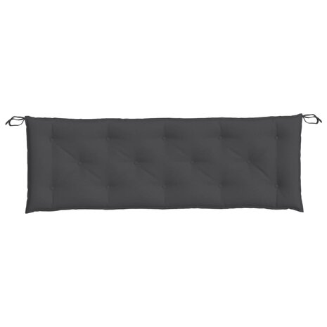Tuinbankkussen 150x50x7 cm stof gemêleerd antracietkleurig 4