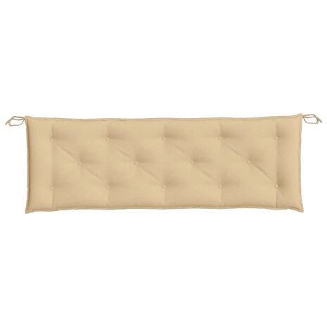 Tuinbankkussen 150x50x7 cm stof gemêleerd beige 4