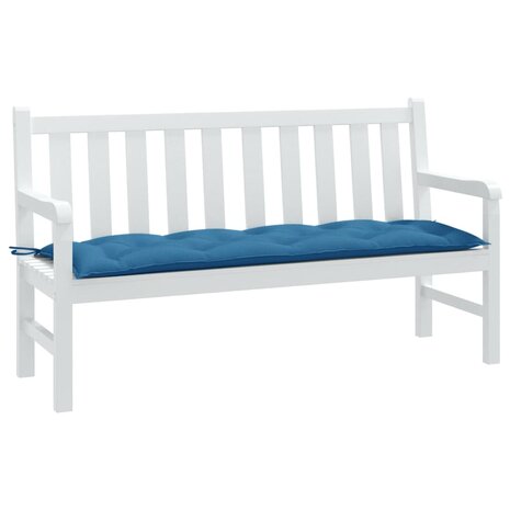 Tuinbankkussen 150x50x7 cm stof gemêleerd blauw 1