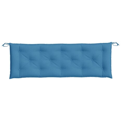 Tuinbankkussen 150x50x7 cm stof gemêleerd blauw 4