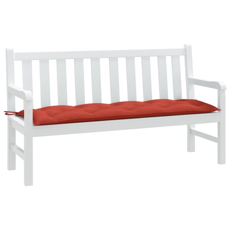 Tuinbankkussen 150x50x7 cm stof gemêleerd rood 1