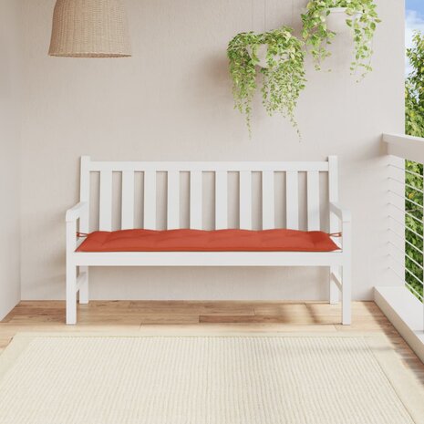 Tuinbankkussen 150x50x7 cm stof gemêleerd rood 3