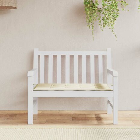 Tuinbankkussen 100x50x3 cm oxford stof crèmekleurig 1