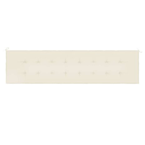Tuinbankkussen 200x50x3 cm oxford stof crèmekleurig 4