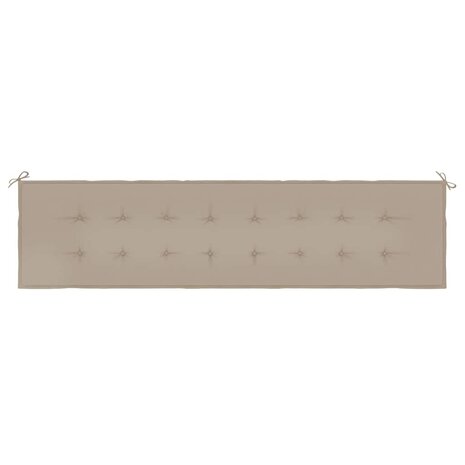Tuinbankkussen 200x50x3 cm oxford stof taupe 4