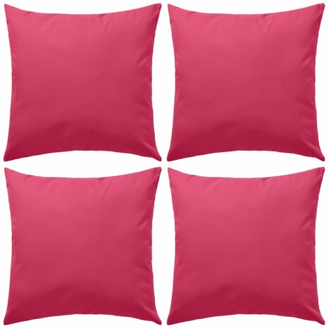 Buitenkussens 45x45 cm roze 4 st 1