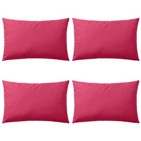 Buitenkussens 60x40 cm roze 4 st 1