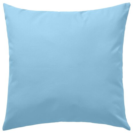 Buitenkussens 45x45 cm lichtblauw 2 st 2