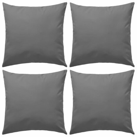 Buitenkussens 45x45 cm grijs 4 st 1