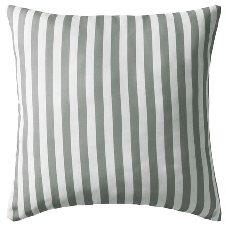 Buitenkussens 45x45 cm gestreept grijs 4 st 2