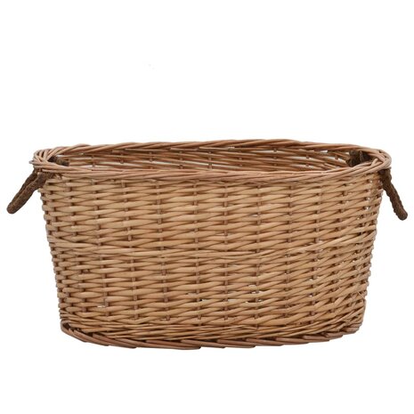 Houtmand met handvatten 56x40x28 cm natuurlijk wilgenhout 2