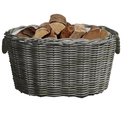 Houtmand met handvatten 59x42x28 cm wilgenhout grijs 3