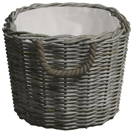 Houtmand met handvatten 59x42x28 cm wilgenhout grijs 4