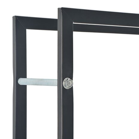Haardhoutrek 44x20x100 cm staal zwart 5
