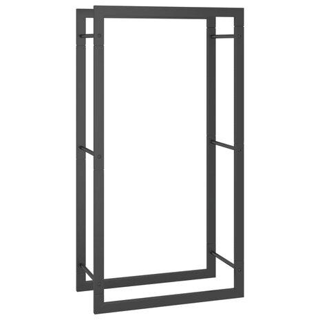 Haardhoutrek 50x28x94 cm staal matzwart 2