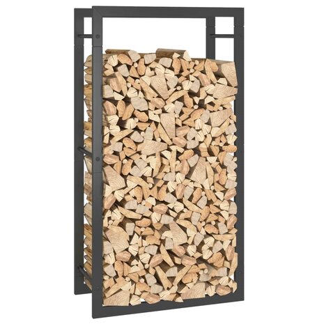 Haardhoutrek 50x28x94 cm staal matzwart 5