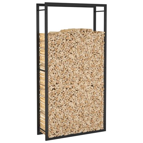 Haardhoutrek 80x28x154 cm staal matzwart 5