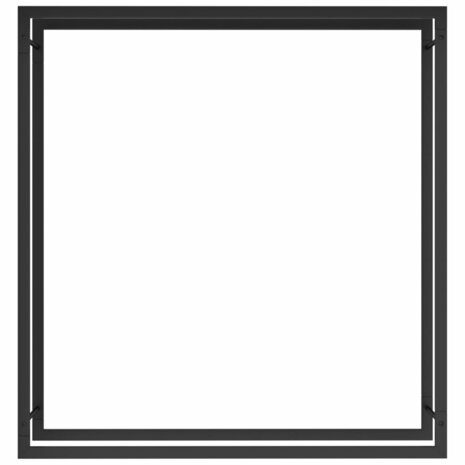 Haardhoutrek 110x28x116 cm staal matzwart 3