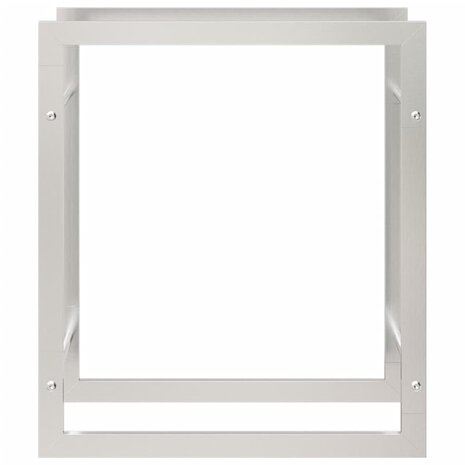 Haardhoutrek 50x28x56 cm roestvrij staal 4