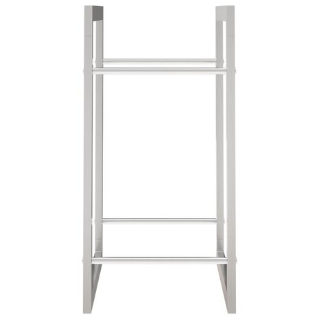 Haardhoutrek 50x28x56 cm roestvrij staal 5