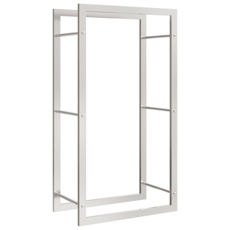 Haardhoutrek 50x28x94 cm roestvrij staal 2