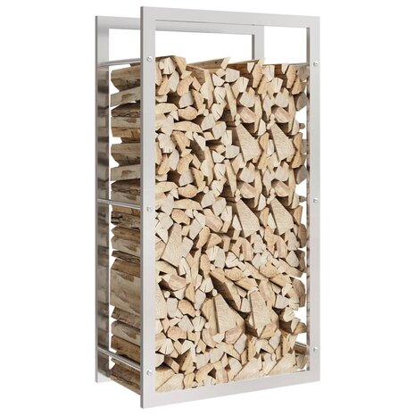 Haardhoutrek 50x28x94 cm roestvrij staal 3