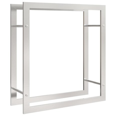 Haardhoutrek 80x28x86 cm roestvrij staal 2