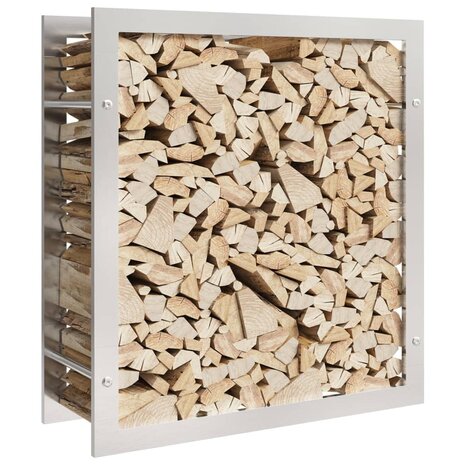 Haardhoutrek 80x28x86 cm roestvrij staal 3