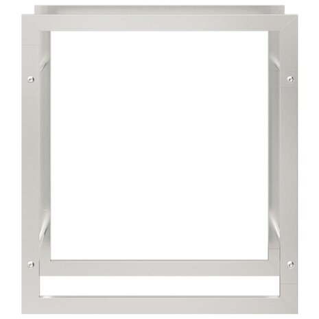 Haardhoutrek 80x28x86 cm roestvrij staal 4