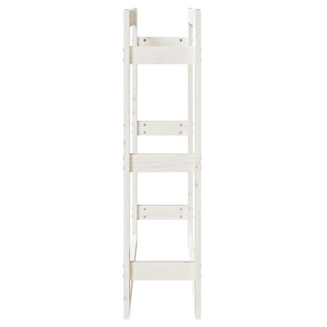 Haardhoutrek 80x25x100 cm massief grenenhout wit 6