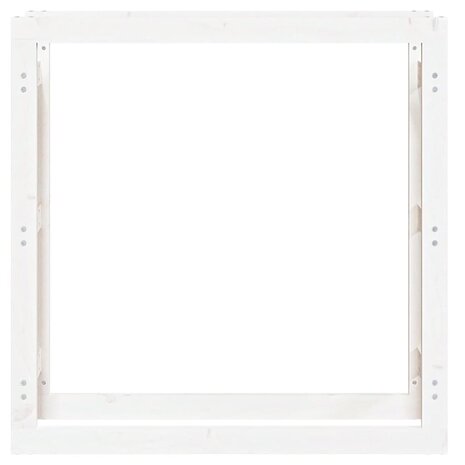 Haardhoutrek 100x25x100 cm massief grenenhout wit 5