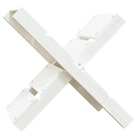Houtblokhouder 47x39,5x48 cm massief grenenhout wit 2
