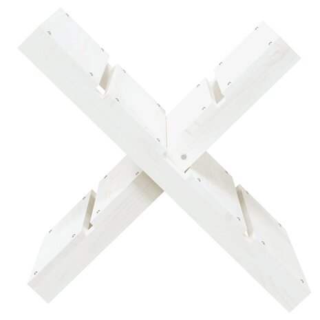 Houtblokhouder 47x39,5x48 cm massief grenenhout wit 5