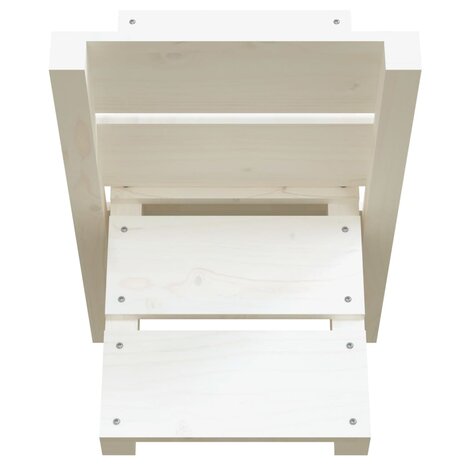 Houtblokhouder 47x39,5x48 cm massief grenenhout wit 6