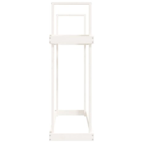 Haardhoutrek 110x35x108,5 cm massief grenenhout wit 6
