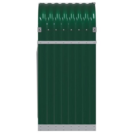 Haardhoutopslag 40x45x100 cm gegalvaniseerd staal groen 5