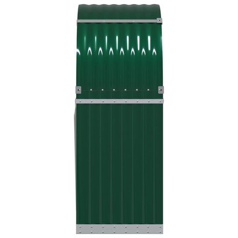 Haardhoutopslag 80x45x120 cm gegalvaniseerd staal groen 5
