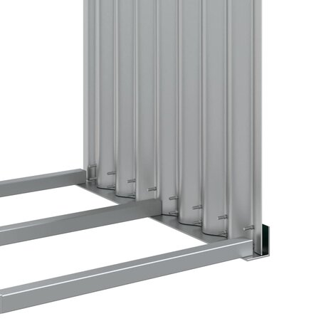 Haardhoutopslag 120x45x140 cm gegalvaniseerd staal groen 8