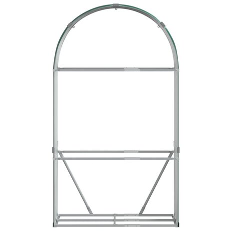 Haardhoutopslag 120x45x210 cm gegalvaniseerd staal groen 4