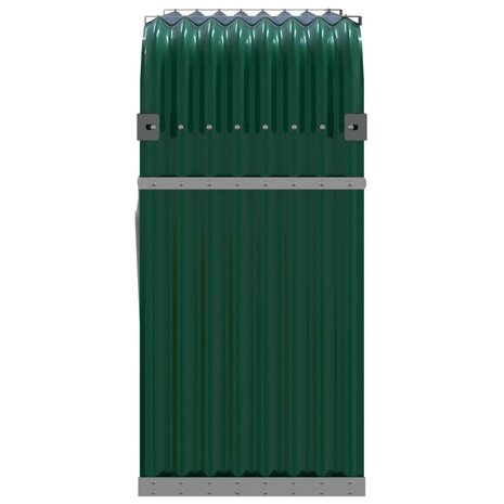 Haardhoutopslag 120x45x100 cm gegalvaniseerd staal groen 5