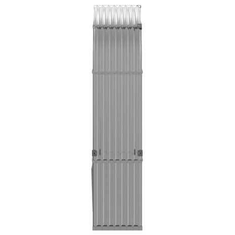 Haardhoutopslag 120x45x210 cm gegalvaniseerd staal lichtgrijs 5
