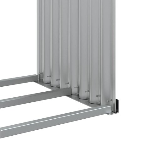Haardhoutopslag 120x45x100 cm gegalvaniseerd staal antraciet 8