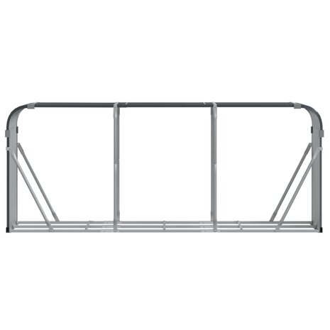 Haardhoutopslag 234x45x100 cm gegalvaniseerd staal antraciet 4